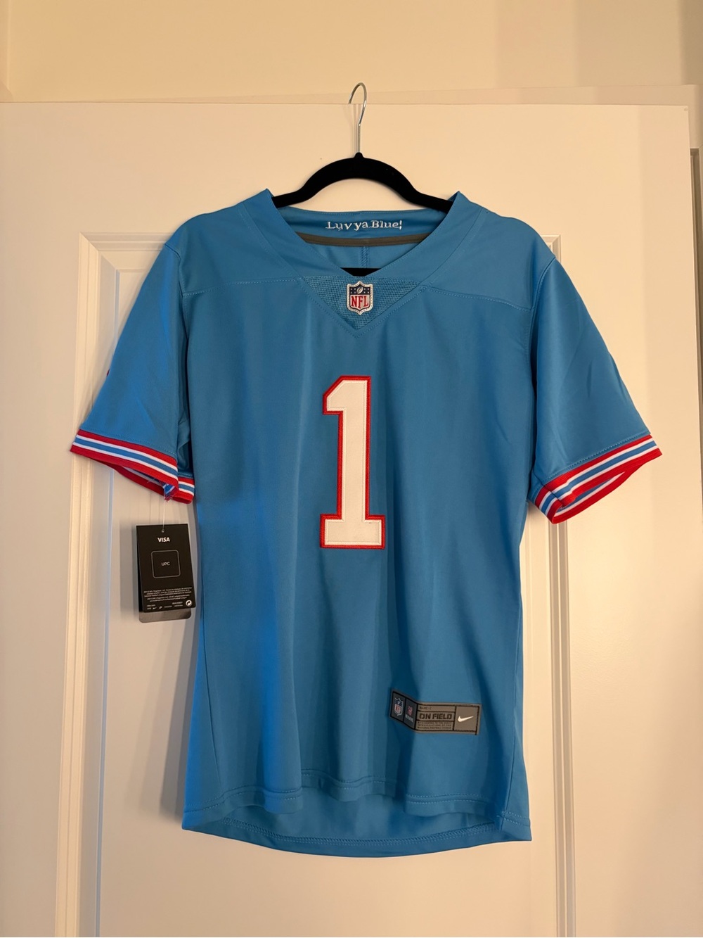 TN Titans #1 Cam Ward Throwback Style Nike Jersey